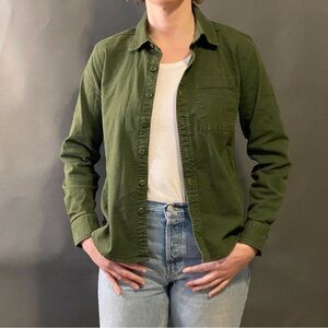 TOPO Designs Hunter Green Long Sleeve Shirt Small
